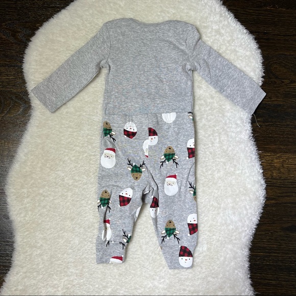 NWOT Just One You by Carters Gray Ho Ho Ho Christmas Body Suit and Pants Set - Picture 8 of 12